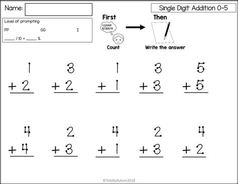 touch math worksheets addition to 20